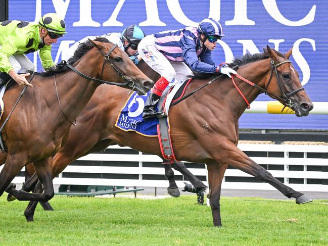 Regal Vow ridden by Craig Williams wins the Magic Millions Lord Stakes at Caulfield Heath Racecourse on December 26, 2024 in Caulfield, Australia. (Photo by Reg Ryan/Racing Photos via Getty Images)