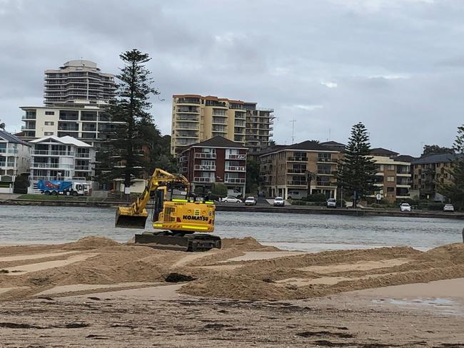 Work being done at The Entrance Channel.