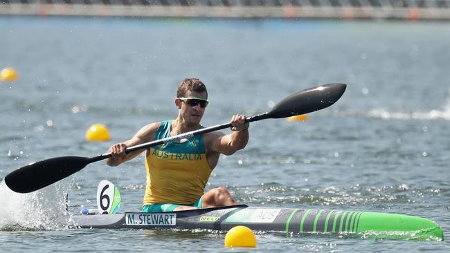 Murray Stewart of Australia dominated his Canoe Sprint Men's Kayak Single 1000m Semifinal.