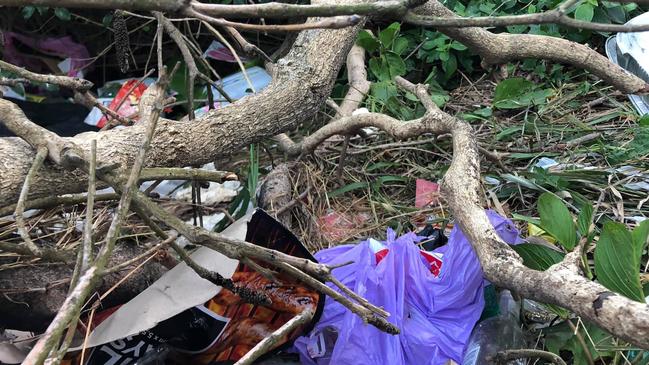 After a busy weekend at Double Island Point, campers and residents were outraged to see the state the area was left by visitors. Photo: Nicole Bragg