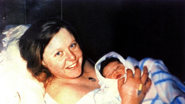 Debbie Fream, pictured holding her newborn son Jake, just weeks before she was killed by Paul Denyer. Picture: supplied