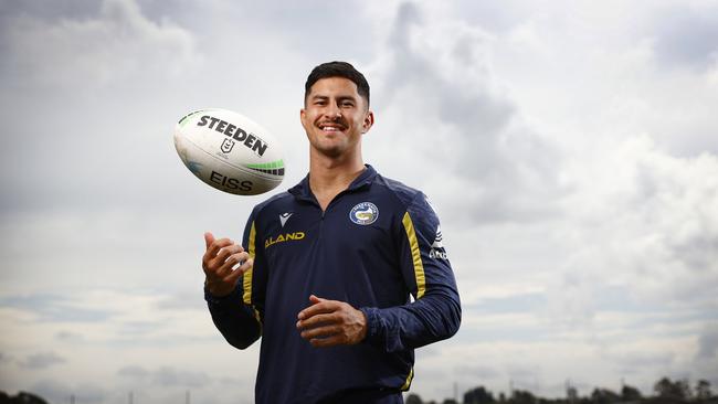 Brown has player options in his favour that could keep him at Parramatta until 2031. Picture: Richard Dobson