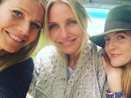 Gwyneth Paltrow, Cameron Diaz and Drew Barrymore, "Dear Cameron Diaz, before the day ends, I bid you a happy birthday, and I hit the ground with gratitude for getting to be one of the women who calls you a best friend." Picture: Instagram