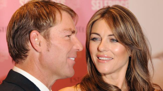 Shane Warne and Elizabeth Hurley dated from 2011 to 2013. Picture: Getty Images