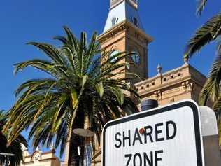 TAKE CARE: Andrew Gale asks motorists to slow down in Warwick shared zones, which are a source of confusion for many motorists and pedestrians in the CBD. Picture: Kerri Moore