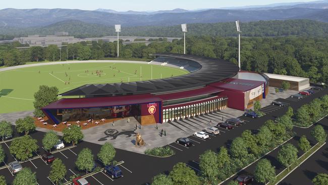 An artist’s impression of the proposed new Brisbane Lions training base at Springfield