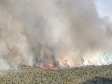 Bush fire at Tyagarah Nature Reserve on October 17, 2023. Photo: Rural Fire Service