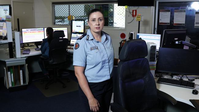 Queensland Ambulance Service Acting Assistant Commissioner for the Far Northern region Brina Keating in the communications room at the Queensland Ambulance Service Cairns operations centre at Manunda. Picture: Brendan Radke