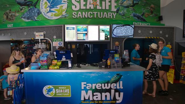 A photograph taken during the last few moments at Manly Sea Life Sanctuary in Manly as it shut it's doors for the last time on January 28, 2018;Picture: Julian Andrews