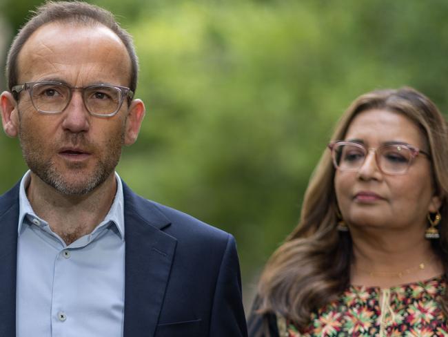 Greens leader Adam Bandt and his deputy Senator Mehreen Faruqi. Picture: Gary Ramage