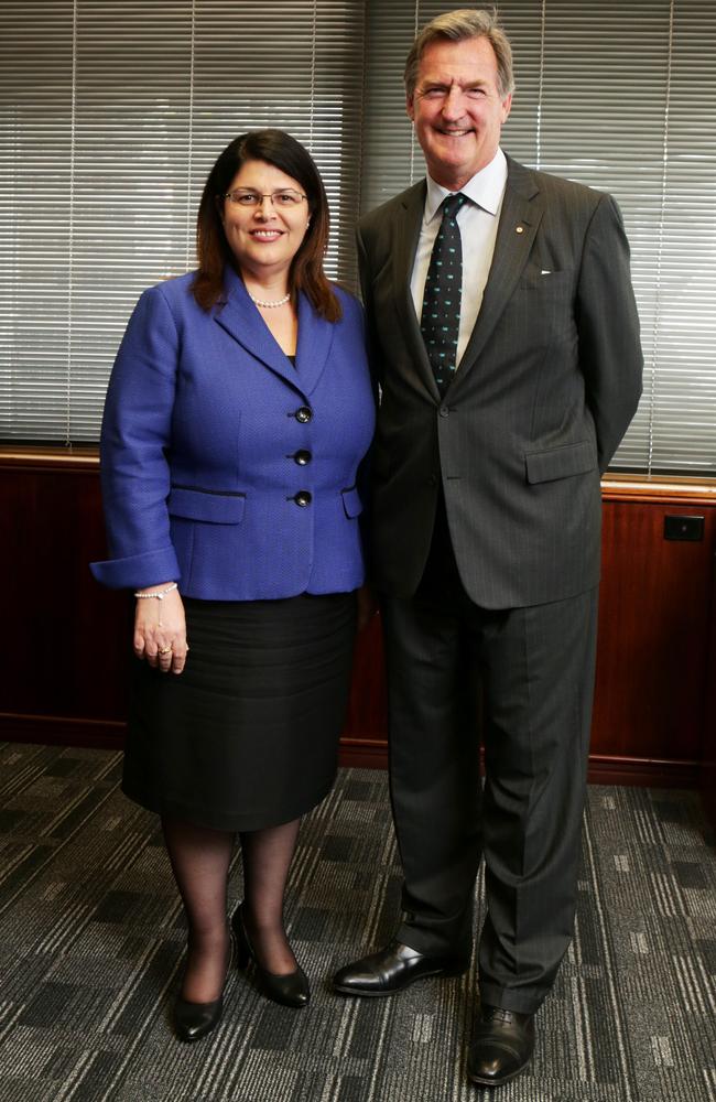 Positive outlook: Racing Minister Grace Grace with Racing Queensland chairman Steve Wilson. Picture: Tim Marsden