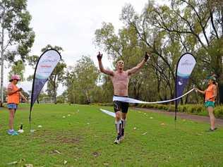 Byron Smith ran his 100th Parkrun this week and made his outfit especially for the occasion. Picture: Meg Gannon