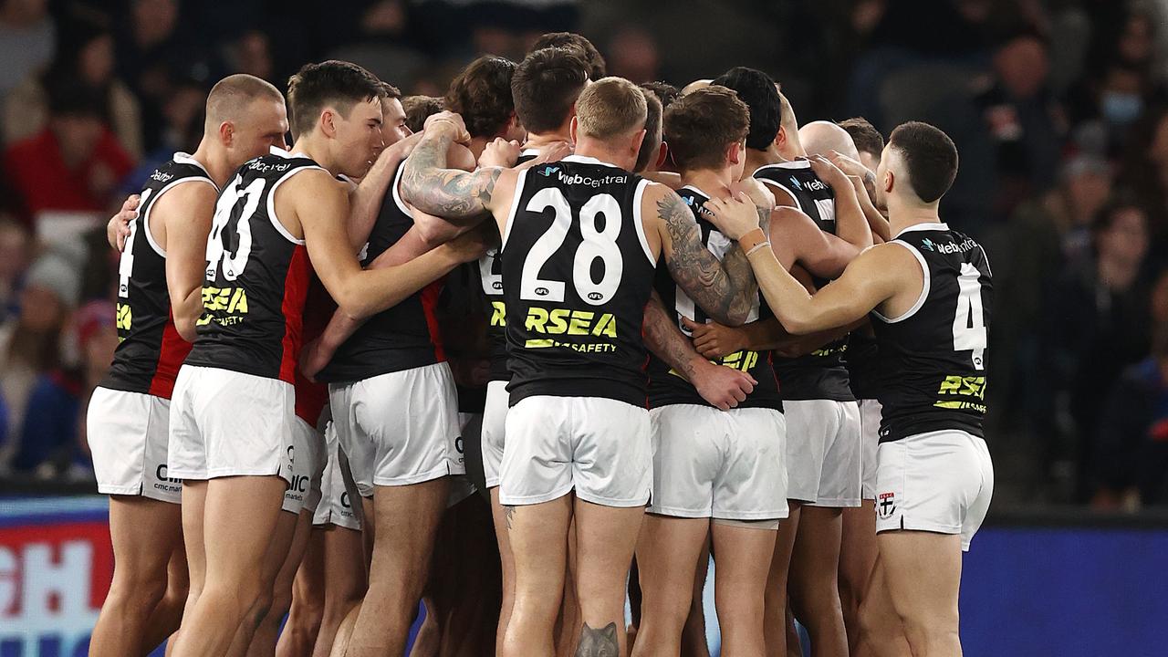 St Kilda players have put the acid on each other. Picture: Michael Klein