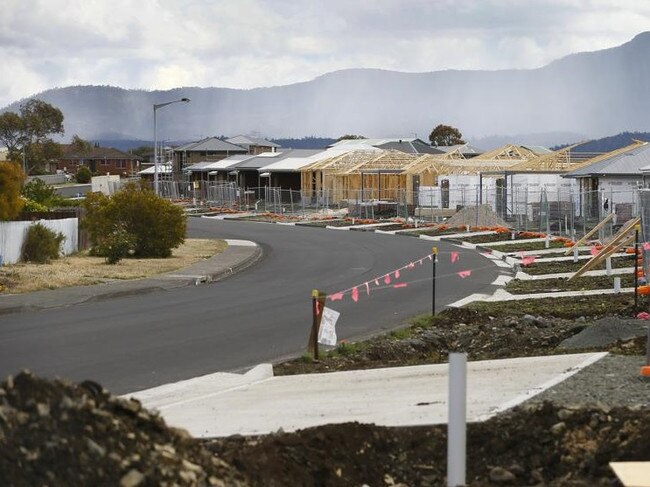 Homes under construction in Bridgewater. Picture: Matt Thompson