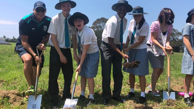 The sod turning at King's Christian College’s Logan campus in 2018.