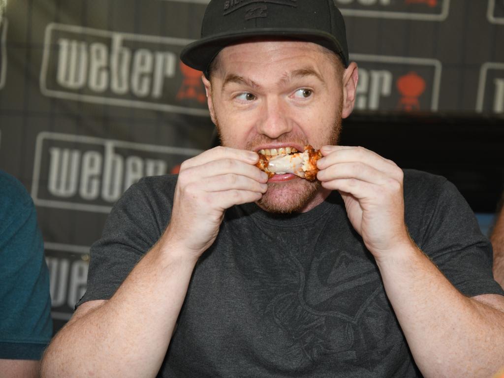 Madison Rodier takes part in the Weber Chilli tasting competition. Meatstock Festival at the Toowoomba showgrounds. April 2022