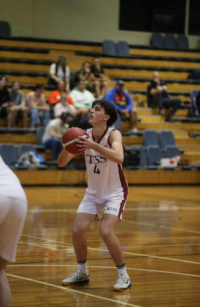 The Southport School vs. Toowoomba Grammar School First GPS basketball game. Located in the school gym hall. 27 July 2024 Southport Picture by Richard Gosling