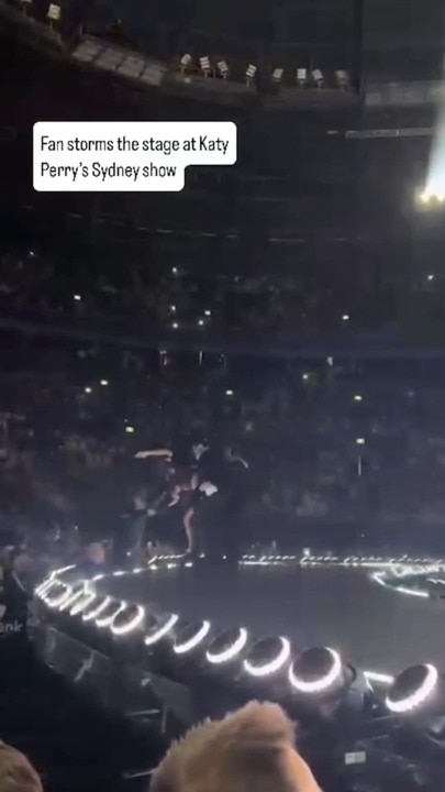 Fan storms stage at Katy Perry’s Sydney show