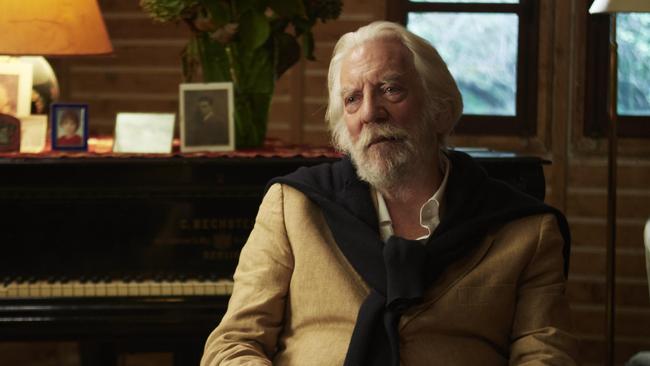 Donald Sutherland plays Jerome Debney, a reclusive artist who embodies the mysteries at the heart of The Burnt Orange Heresy.