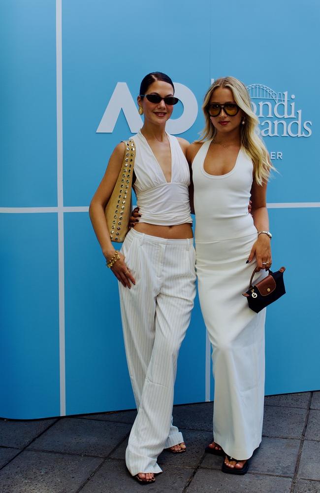 Jacquie Alexander and Ava Francis posed on the Bondi Sands media wall. Picture: Supplied