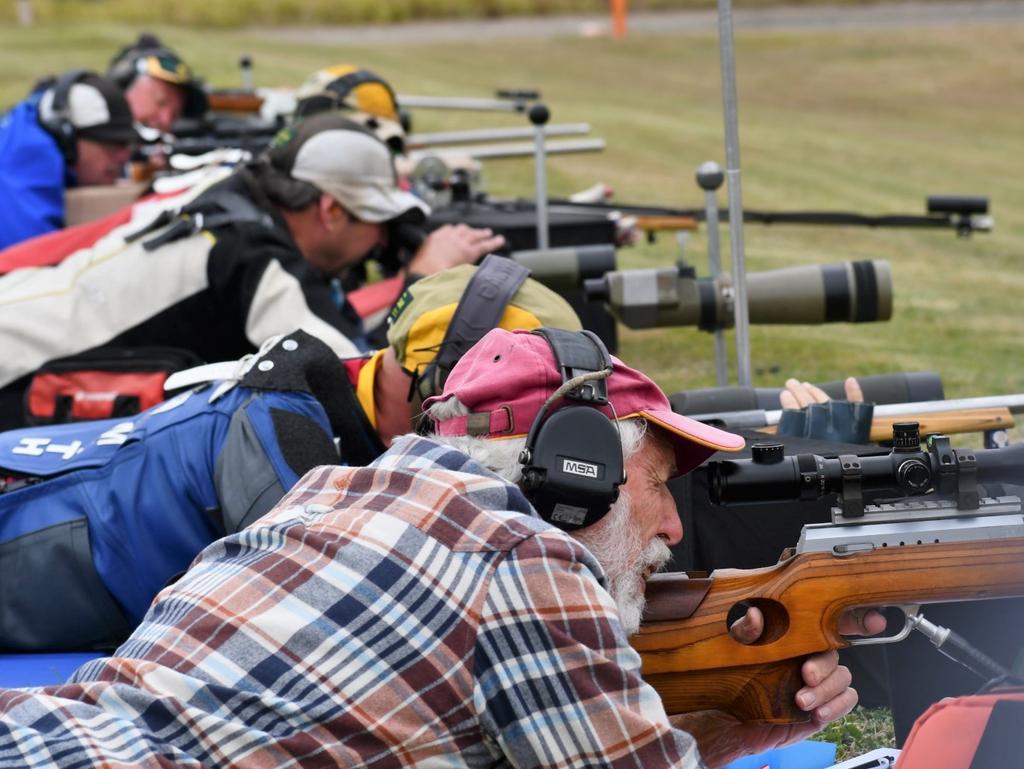 Shooters lining up for a competition in Queensland in July, 2023. Picture: facebook.com/QLDRifle