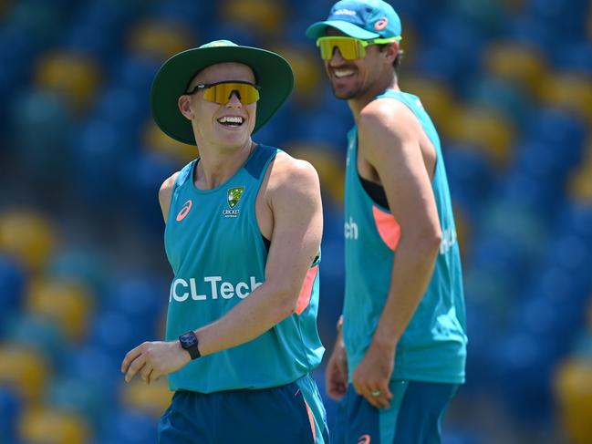 Nathan Ellis has served as more than capable cover for the likes of Mitchell Starc and Pat Cummins at the T20 World Cup. Picture: Gareth Copley/Getty Images