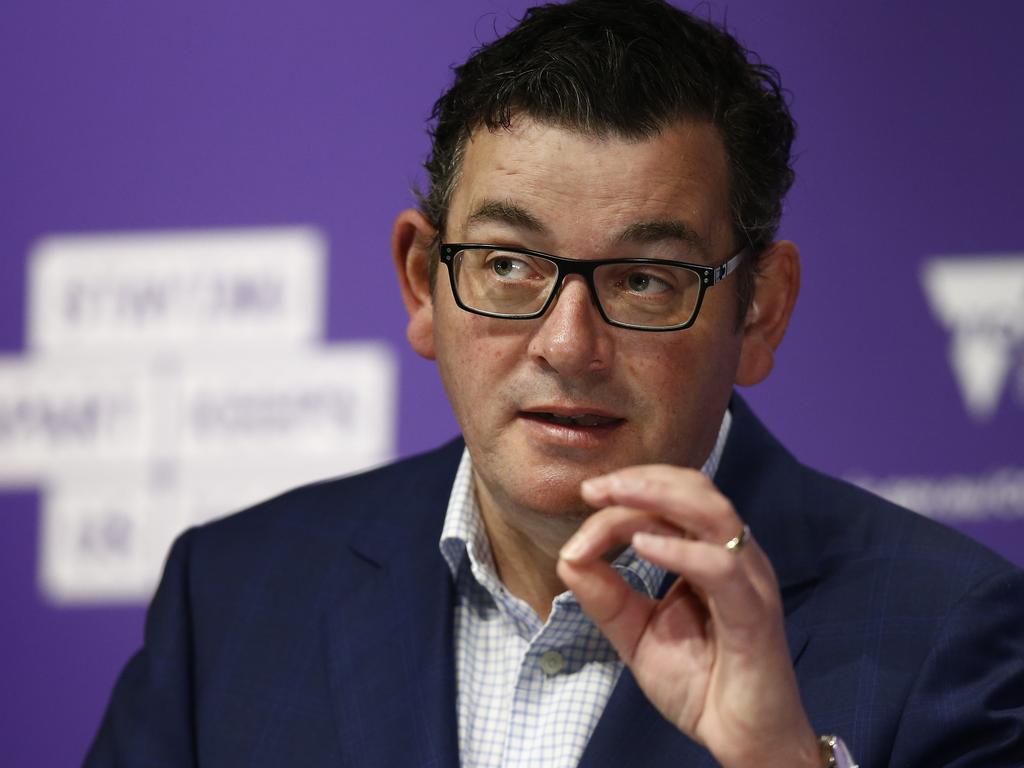 Victorian Premier Daniel Andrews announced on Tuesday regional Victoria would take the next step on the COVID recovery road map plan. Picture: Daniel Pockett/NCA NewsWire