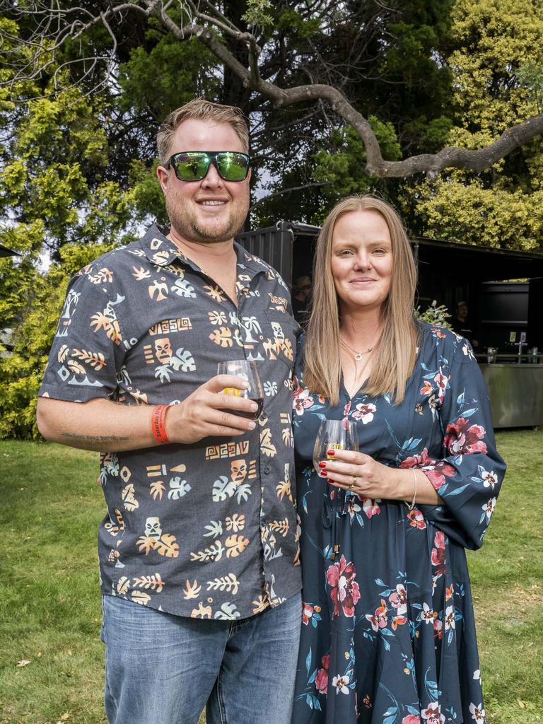 Jason Courage and Tamika Courage. TAS Wine Festival. Picture: Caroline Tan