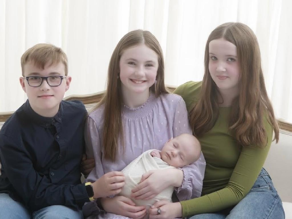 Charlotte with her baby brother Will, brother Jake and sister Charla. Picture: Supplied by family