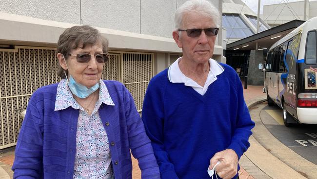 Dorothy and Gilbert Geerts leave the Dubbo RSL. Picture: Ryan Young