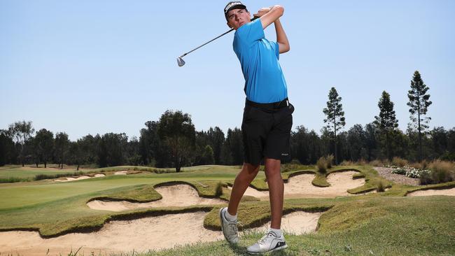 14-year-old Jake Riley has qualified for the 2019 NSW Golf Open at Twin Creeks Golf &amp; Country Club, Luddenham. Picture: Brett Costello