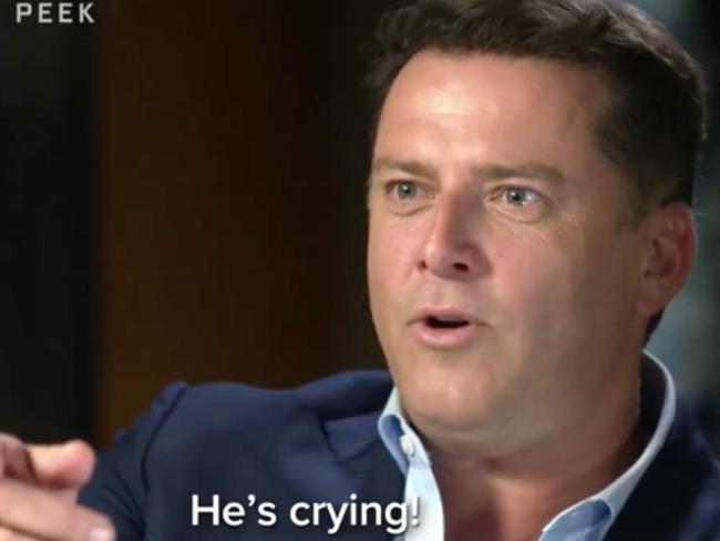 The interview was with Channel Nine’s Karl Stefanovic. Picture: 60 Minutes/Channel 9