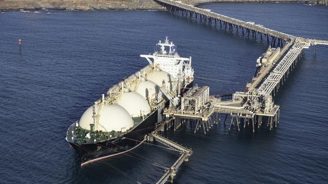 Moored LPG Supertanker in Dampier, Western Australia