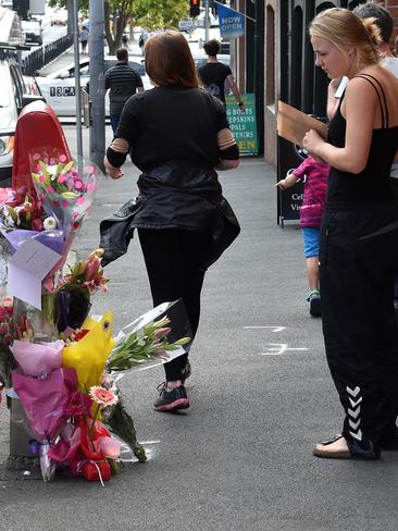 Car crash tragedy in Hobart. The scene where Sarah Paino was killed. Picture: JAY TOWN