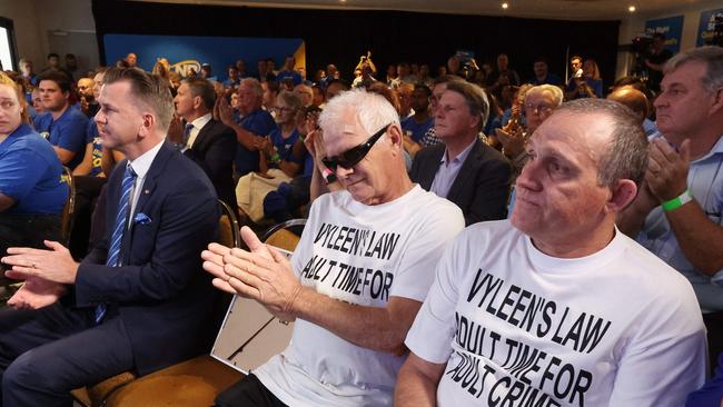 Victor White, centre, at the LNP campaign launch. Picture: Liam Kidston