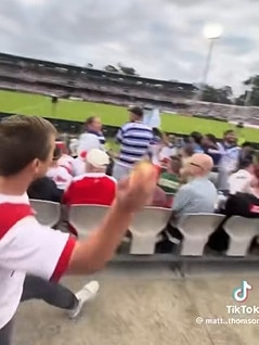 Video of the incident went viral on TikTok, with the fan allegedly responsible being charged by NSW Police, and set to be banned by the NRL from future games. Source: Facebook