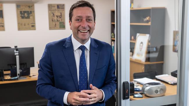 Matthew Guy needs to pick up 18 seats to have a chance to form his own government with a single seat majority. Picture: Jason Edwards