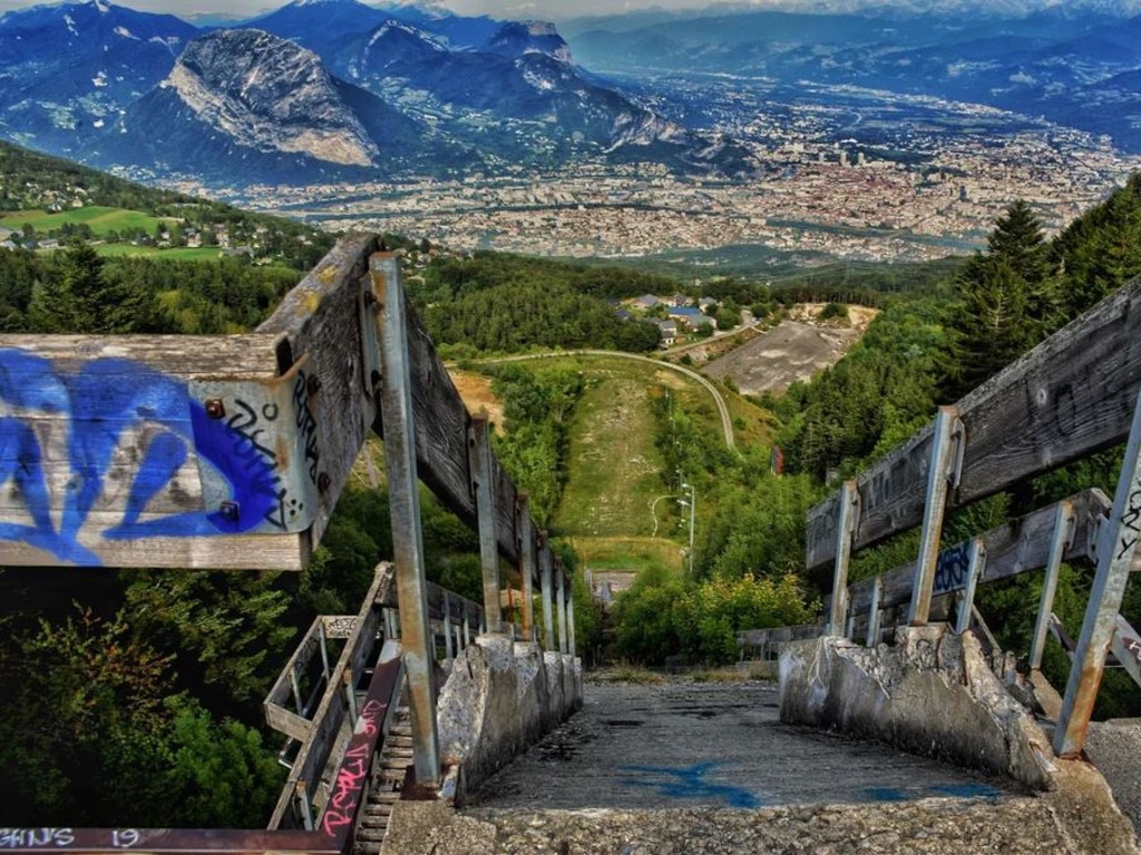 How the ski jump used at the 1968 Grenoble Winter Olympics looks today.