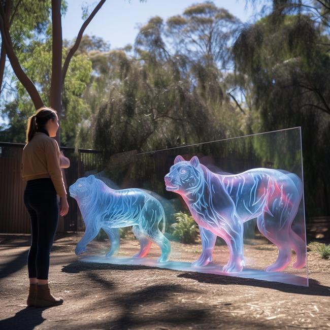 An AI image of Werribee Zoo in 2050.