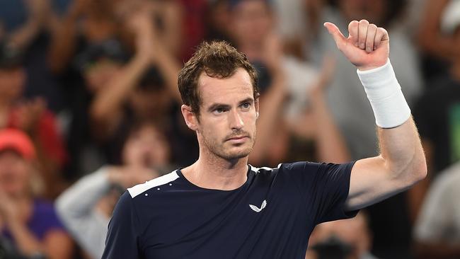 Andy Murray of Great Britain waves to the crowd after being defeated by Roberto Bautista Agut of Spain during day one of the Australian Open tennis tournament in Melbourne, Monday, January 14, 2019. (AAP Image/Julian Smith) NO ARCHIVING, EDITORIAL USE ONLY