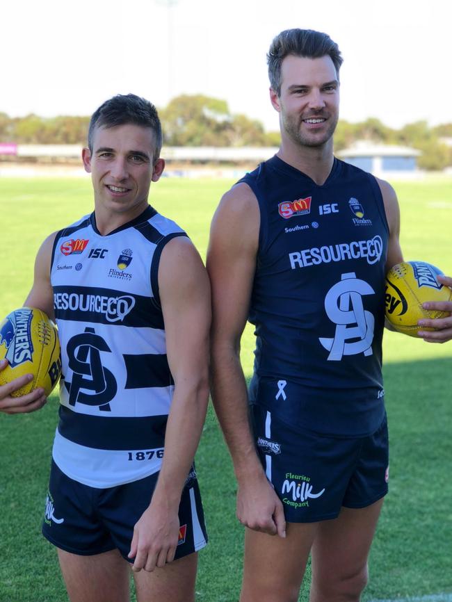 South Adelaide co-captains Joel Cross and Keegan Brooksby have both been in top form. Picture: Supplied.