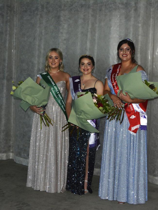 The 2024 Apple and Grape Harvest Festival young ambassadors' (from left) Sophie Day, Anna Henderson and Breanna Harrison who together raised an impressive $60,000. Photo: Jessica Klein