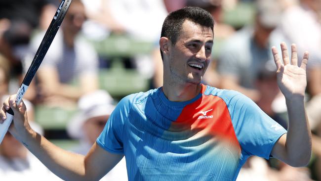 It was an interesting post-match interview from Bernard Tomic. Picture: Getty Images 