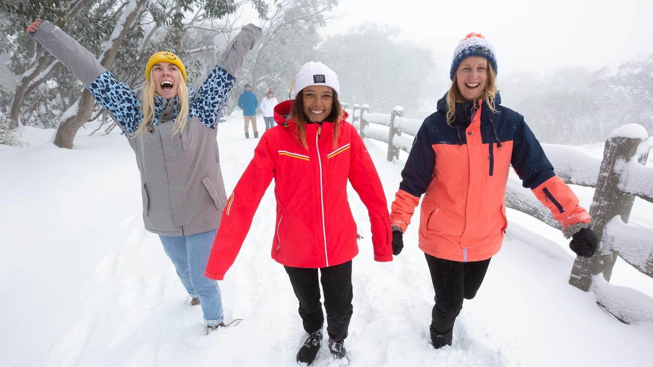 Mt Buller has received over 25cms of fresh snow since Monday morning and more is on the way later today. Picture: Jordan Mountain/Mt. Buller