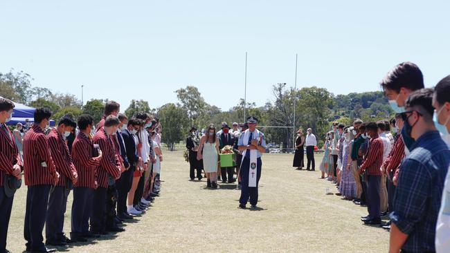 The memorial service for Jaylan Stewart on Friday. Picture: Danielle Smith