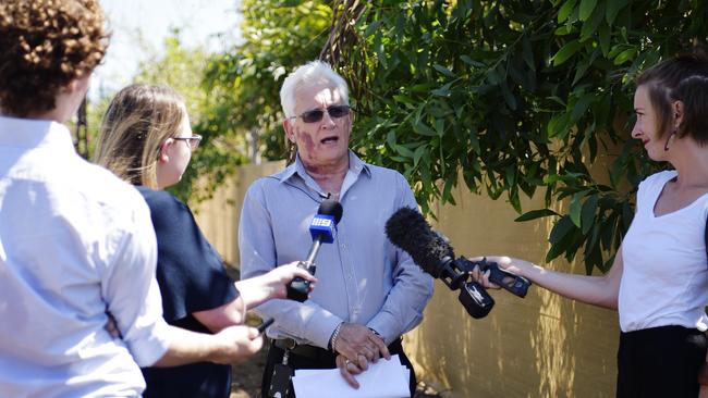 Lord Mayor Kon Vatskalis talks during a presser at Fannie Bay on Wednesday, August 15, 2018.  Picture: Keri Megelus