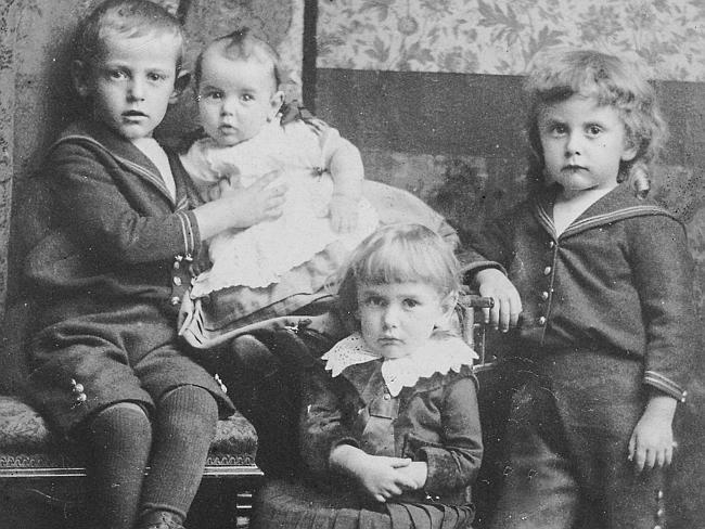 The price of war ... Baby Lottie Smith with brothers Herbert, Frederick and Alfred. Picture: Nick Hooper