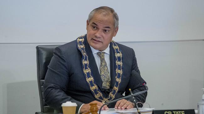 Mayor Tom Tate at the City of Gold Coast's council meeting. Picture: Jerad Williams