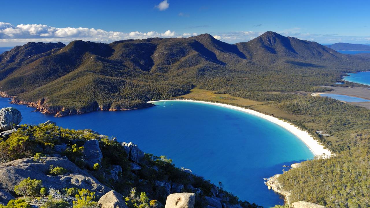 Wineglass Bay on the Freycinet Peninsular in Tasmania. Picture: Alamy