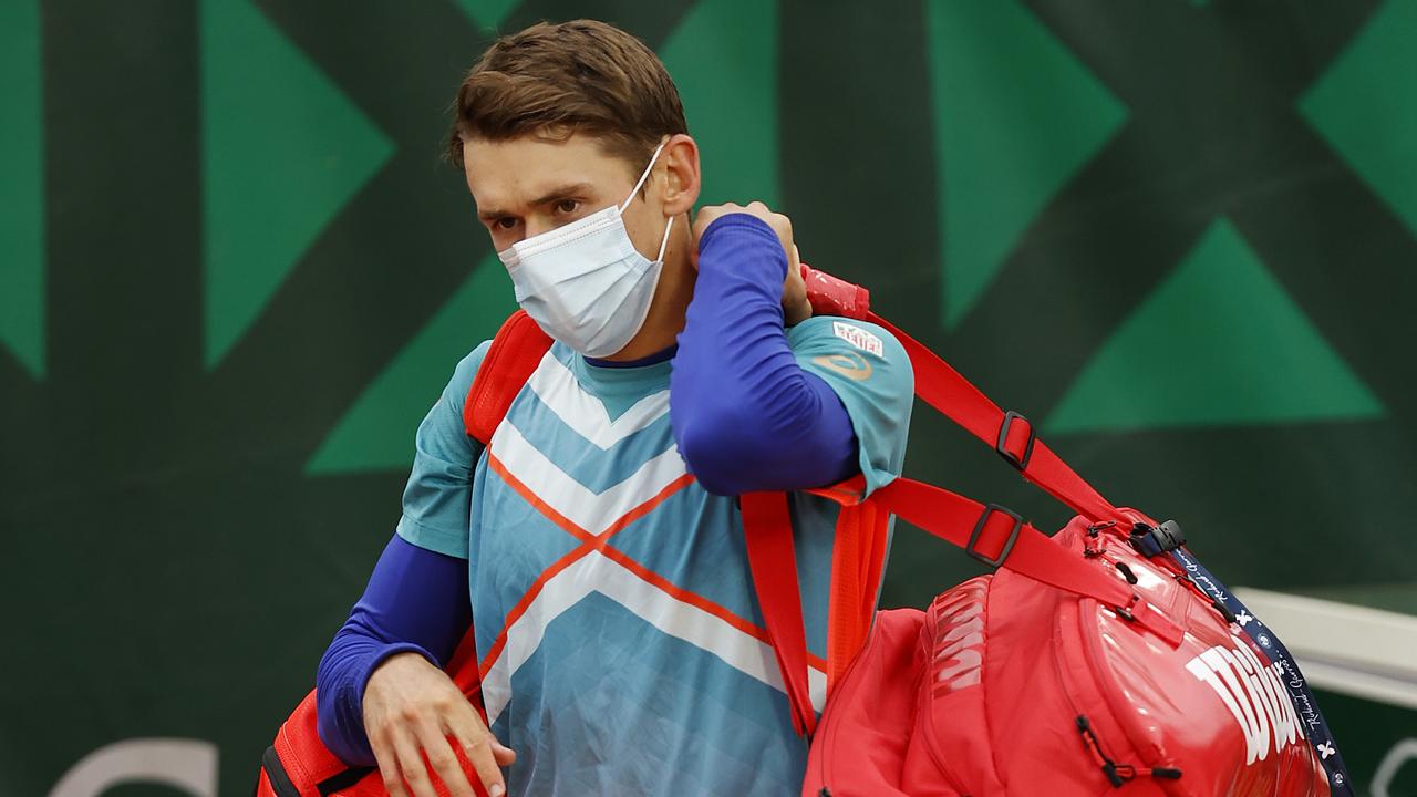 Alex de Minaur battled to cope with quarantine bubbles last year. Picture: Getty Images